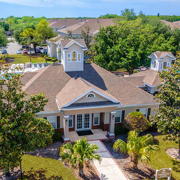aerial view of the clubhouse