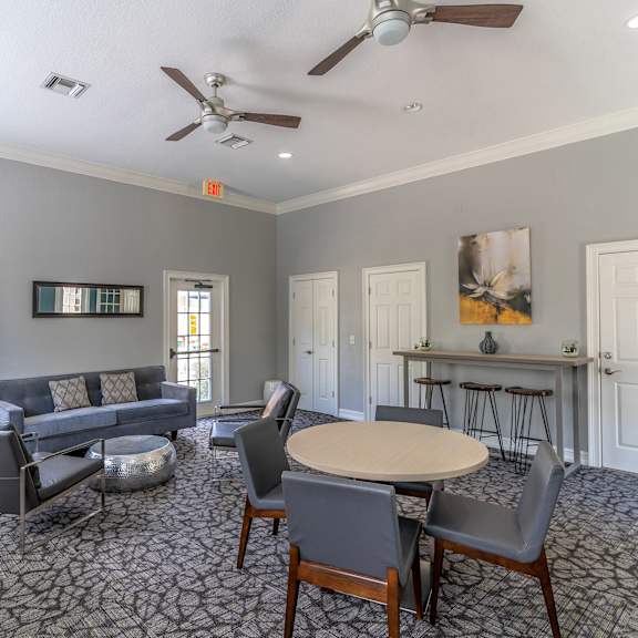 clubhouse area with couches and tv