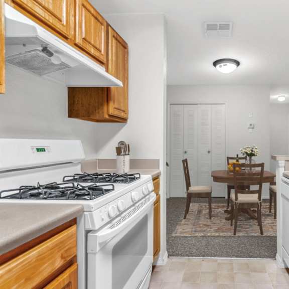 kitchen and dining area