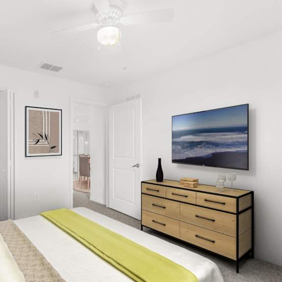 bedroom with closet
