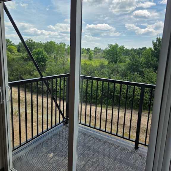 a view from balcony