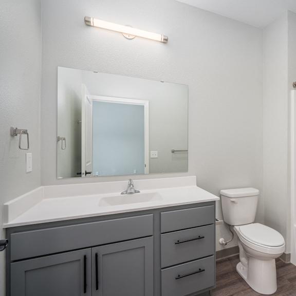 a bathroom with a sink toilet and a shower