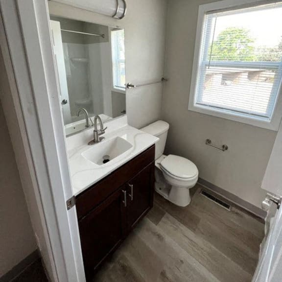 a small bathroom with a sink and a toilet