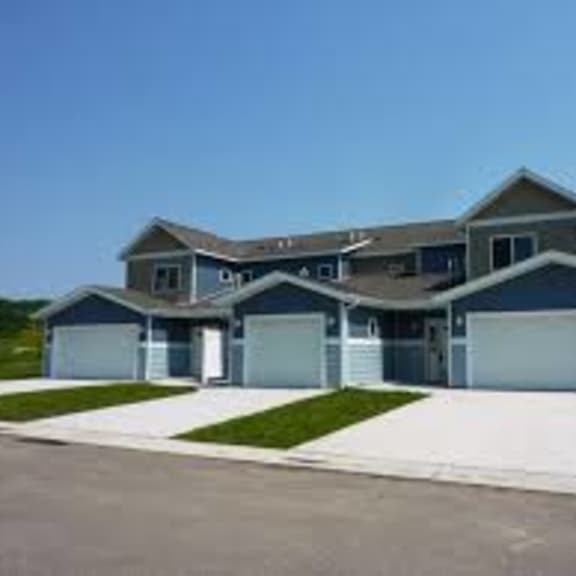 front of the townhomes