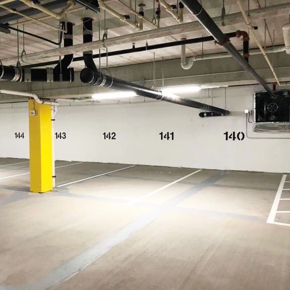 heated underground parking