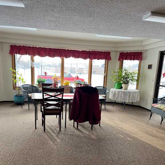 an overhead view of a living room with furniture and a window