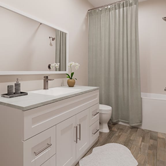 a bathroom with a sink and a toilet and a mirror