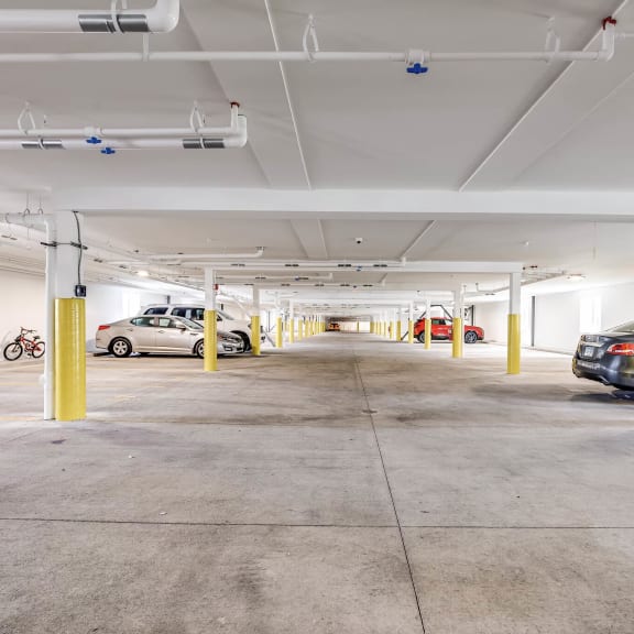 heated underground parking garage