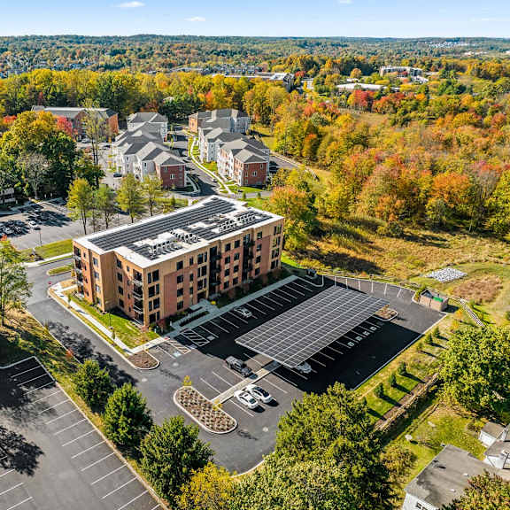 aerial view of hamilton at eagleview apartments in exton, pa