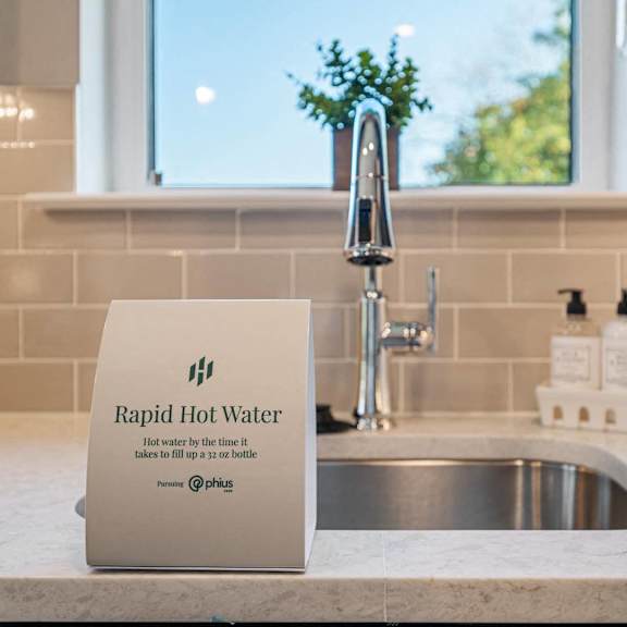kitchen sink with hot water functionality at hamilton at eagleview in exton, pa