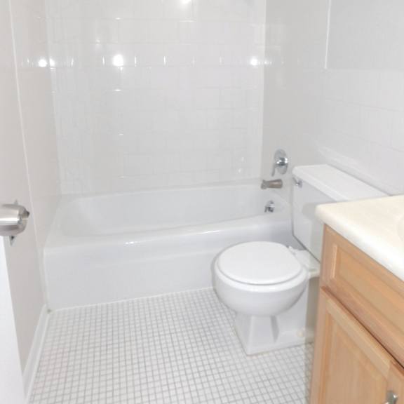 a white toilet sits in a bathroom next to a bathtub.