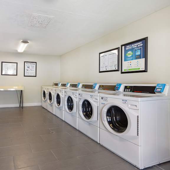 community laundromat at seven lakes at carrollwood in tampa, florida.