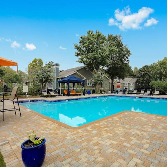 resort style swimming pool at laurel hills preserve in marietta, ga