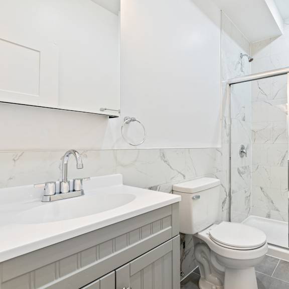 tile bathroom and tub shower