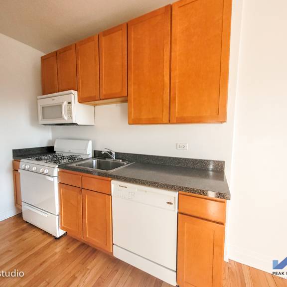 hardwood floors studio kitchen evanston northwestern university