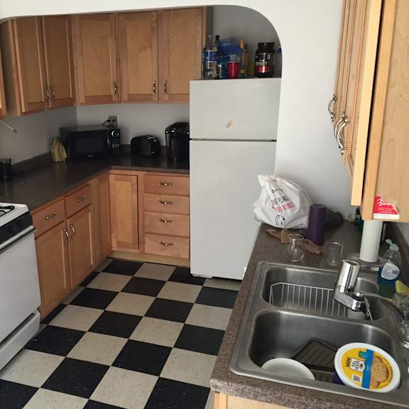 the kitchen is clean and ready for us to use