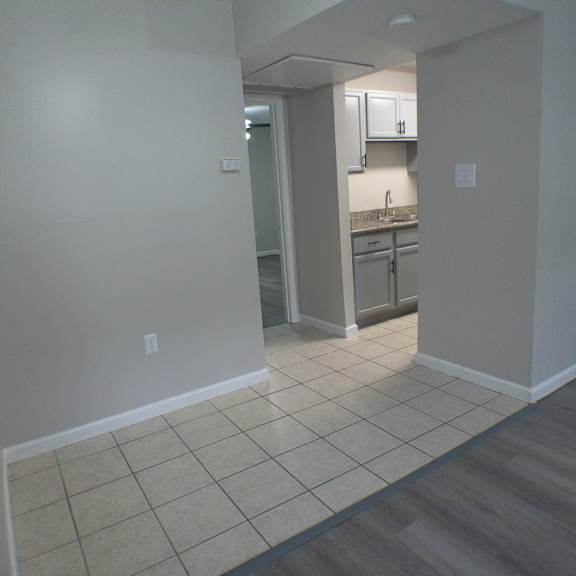 a view of the kitchen from the living room