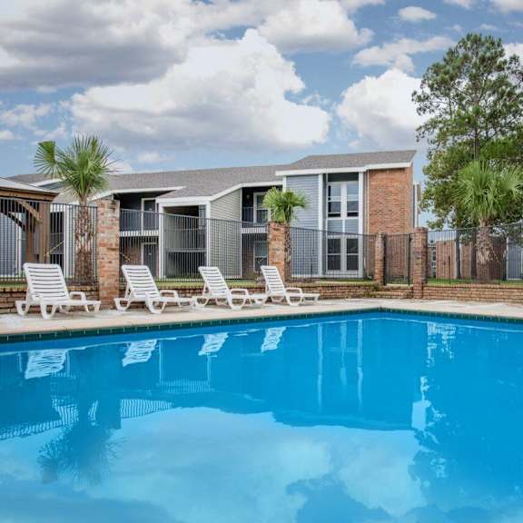 the swimming pool at our apartments