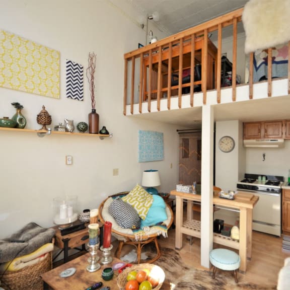 apartment 205 | 1 br | living area | loft | three sixty real estate
