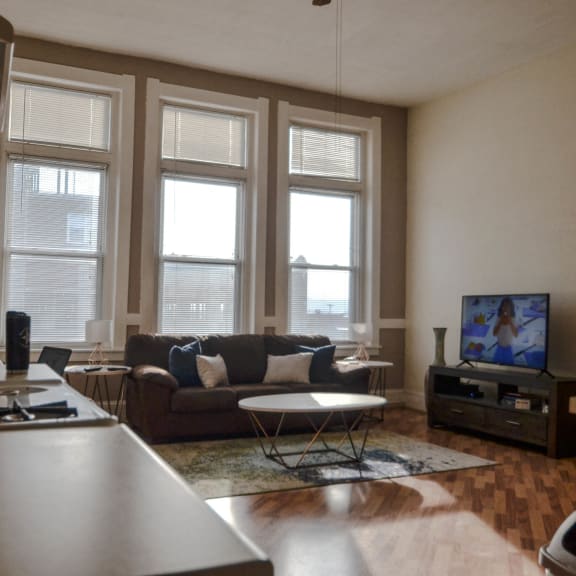 apartment 302 | 1 br | living area | three sixty real estate