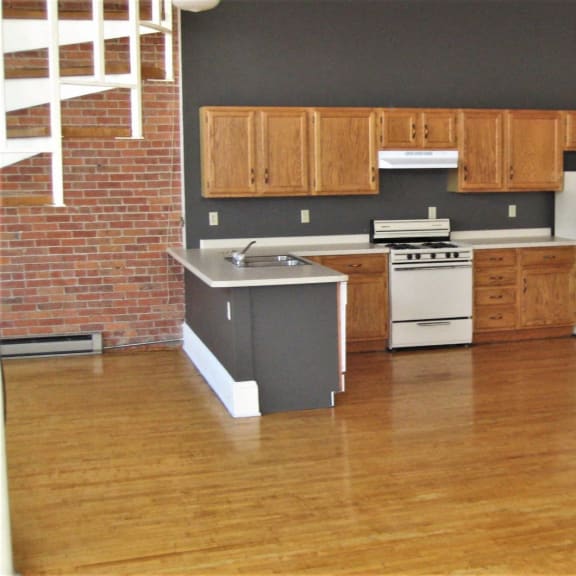 apartment 301 | 1 br | kitchen | living area | three sixty real estate