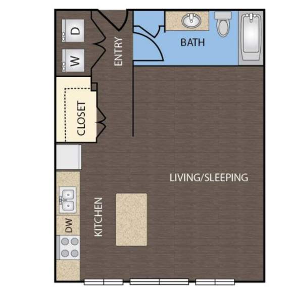Thumbnail 2 of 2 A0 Floorplan at Alamo Heights, San Antonio, TX 78209