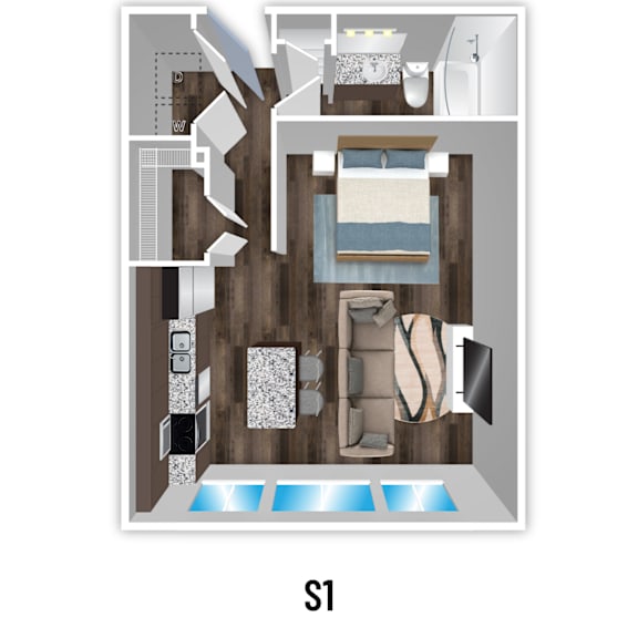 Thumbnail 1 of 2 A0 Floorplan1 at Republic at Alamo Heights, San Antonio, TX, 78209