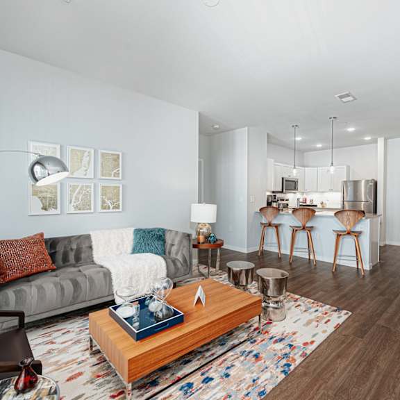 living room at the pointe at polaris