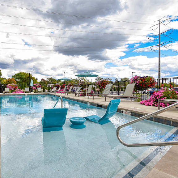 pool at landmark lofts apartments in hilliard ohio