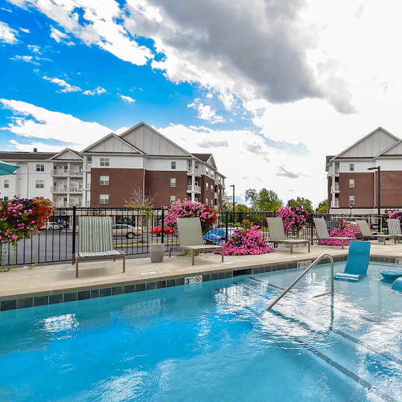 pool at landmark lofts apartments in hilliard ohio