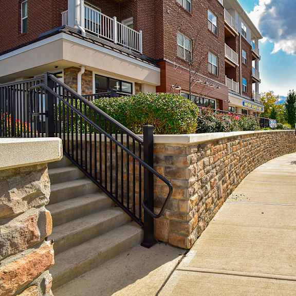 exterior of landmark lofts apartments in hilliard ohio