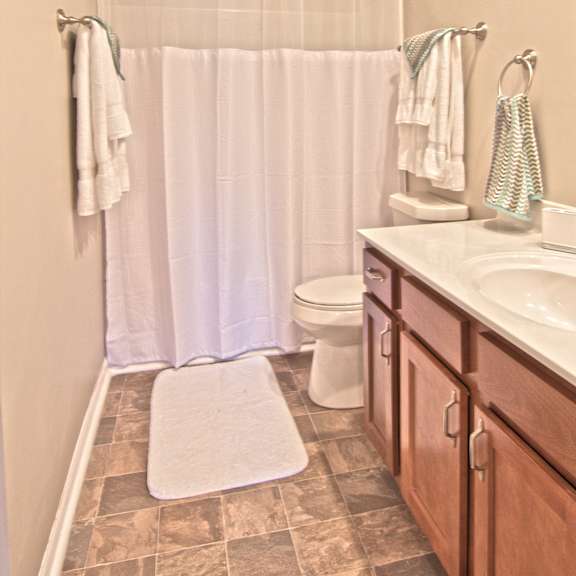 bathroom with extra storage at asherton of dublin apartments
