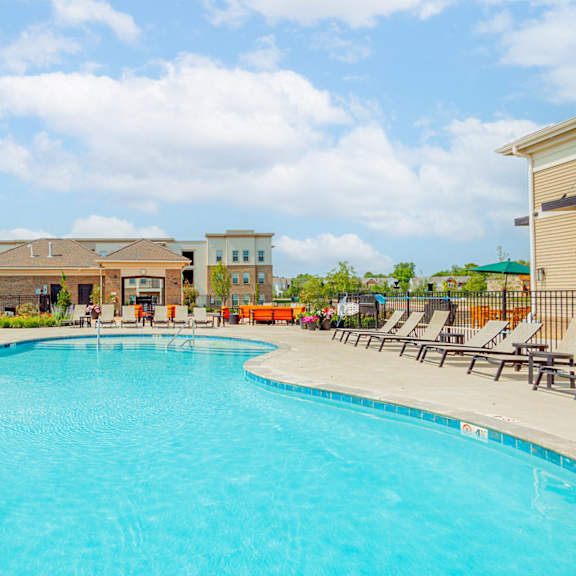 the swimming pool at our apartments