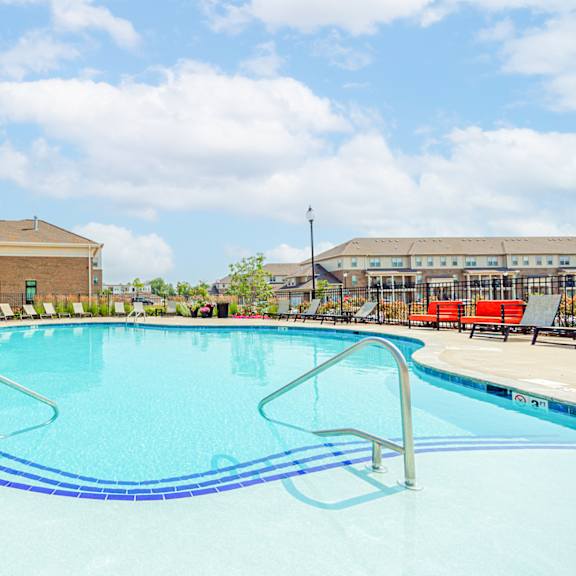 the swimming pool at our apartments
