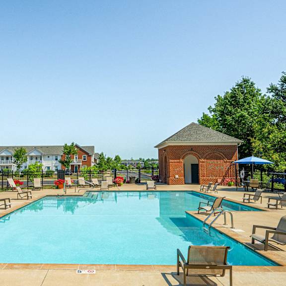 the swimming pool at our crossings apartments