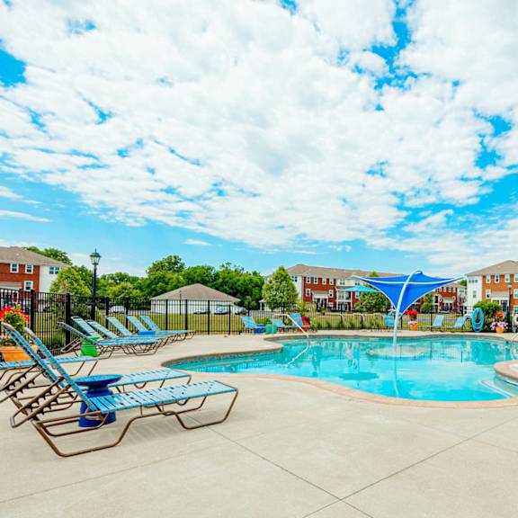 the swimming pool at our apartments