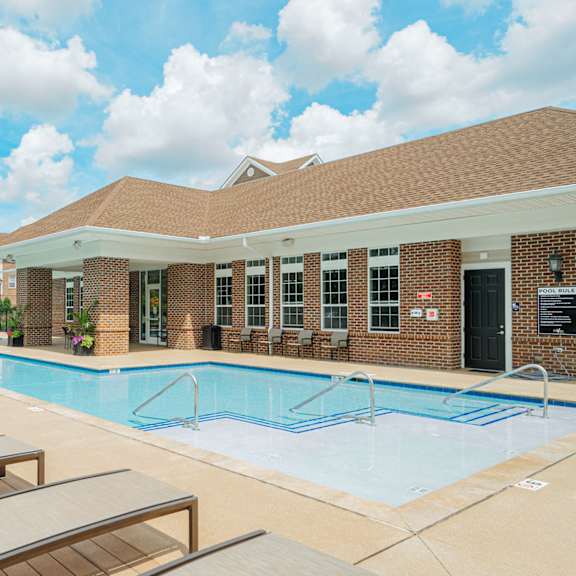 the swimming pool at our apartments