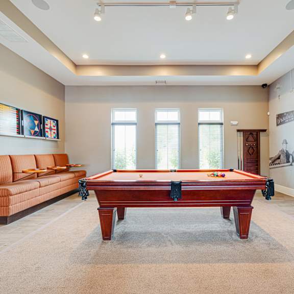 the preserve at ballantyne commons pool room with couches