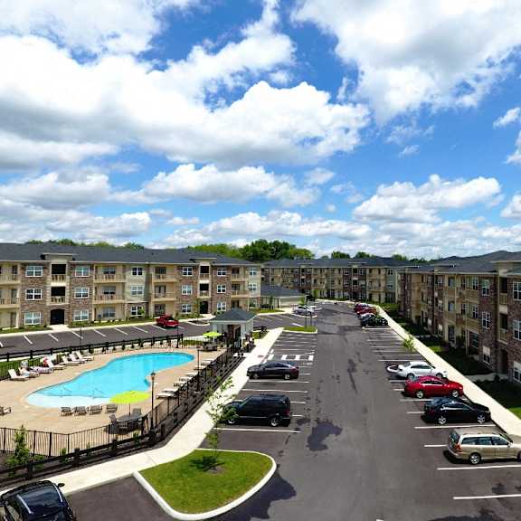 aerial image of albany corners