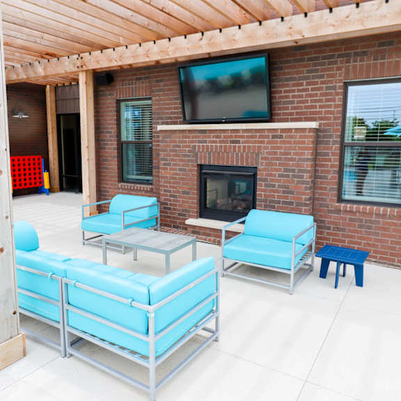 outdoor seating area