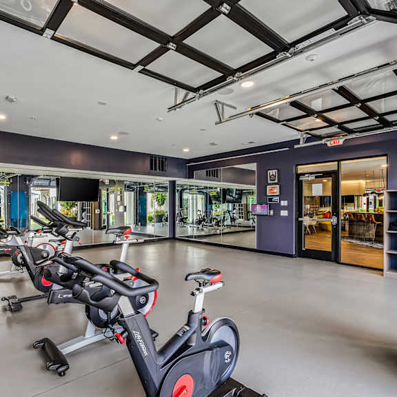 the gym at the m on hennepin apartments