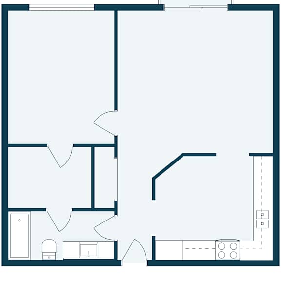 Thumbnail 2 of 2 Flickertail I-VI Apartments | One Bedroom | Plan 11B