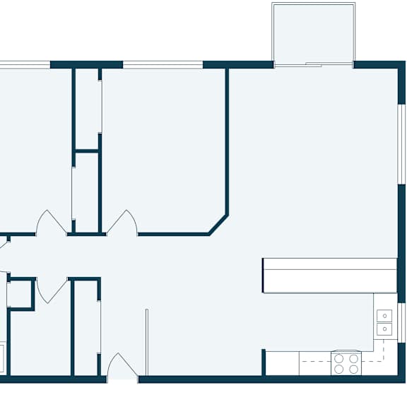 Thumbnail 2 of 2 Flickertail I-VI Apartments | Two Bedroom | Plan 21A