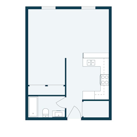 Thumbnail 2 of 2 a floor plan of a house with a bedroom and a living room