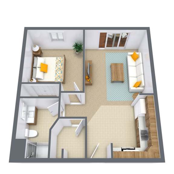 Thumbnail 1 of 2 Pinehurst Apartments in Fargo, ND | One Bedroom Floor Plan 11C