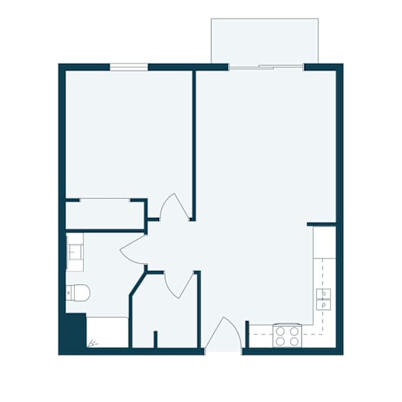 Thumbnail 2 of 2 Pinehurst Apartments in Fargo, ND | One Bedroom Floor Plan 11C