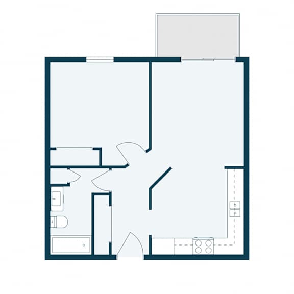 Thumbnail 2 of 2 Southgate Apartments in Fargo, ND | One Bedroom Floor Plan 11B