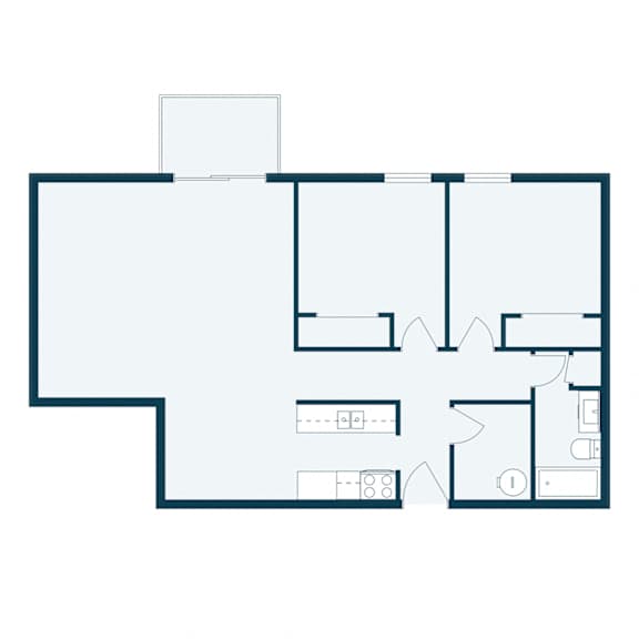 Thumbnail 2 of 2 Southgate Apartments in Fargo, ND | Two Bedroom Floor Plan 21E