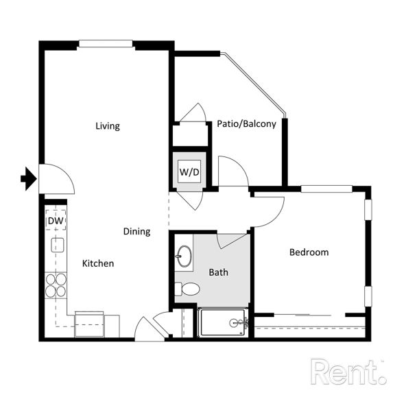 Thumbnail 3 of 8 Floor Plan A4 at Westbury Apartments, California