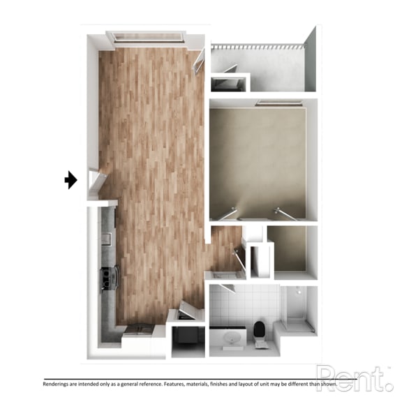 Thumbnail 2 of 8 FP A2 no furniture at Westbury Apartments, Rancho Cucamonga, CA